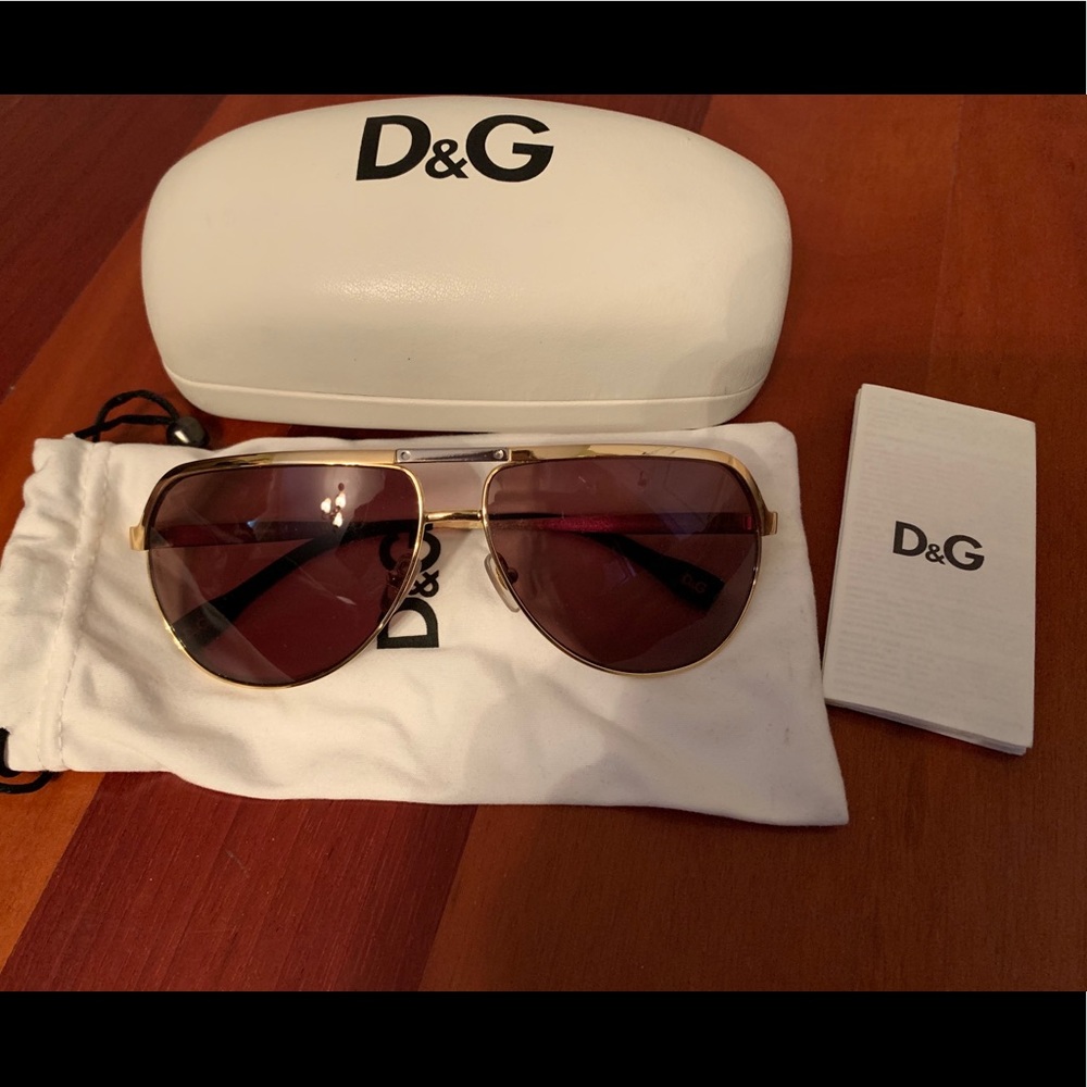 D&G sunglasses with gold trim.